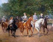 unknow artist Classical hunting fox, Equestrian and Beautiful Horses, 015. oil painting on canvas